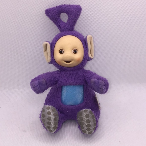 Vintage Teletubbies 6” Tinky Winky Stuffed Doll Beanie Purple 1990's - Picture 6 of 11